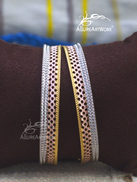 Cutwork Bangles(Three-tone)