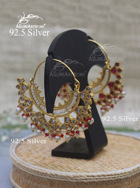 Aadhira Silver Earrings(2 way)