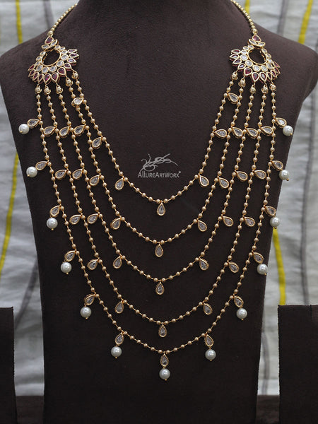 Dazzling Necklace(dark pink)