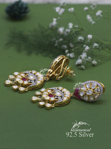 Blooming 92.5 Polki Earrings