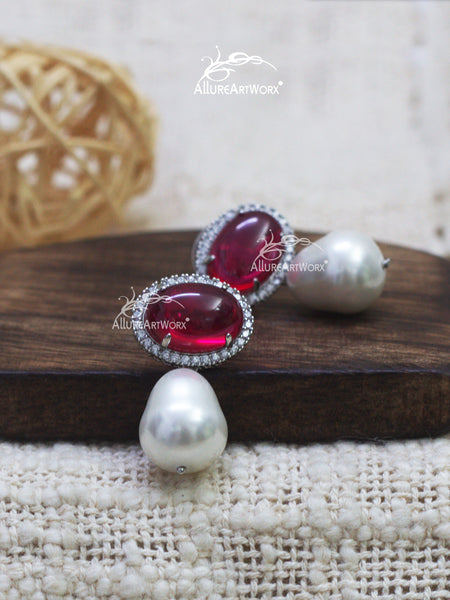 Colourful Earrings(dark pink)