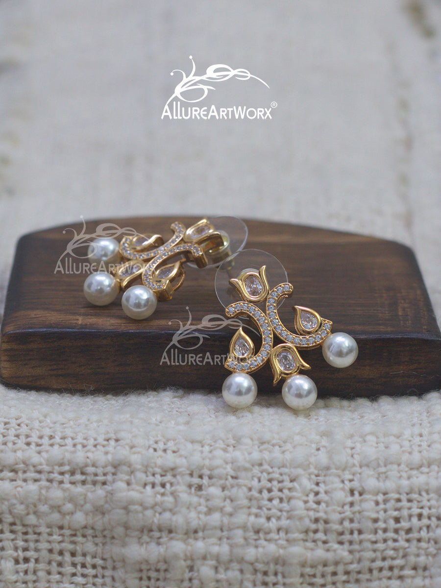 Pearl Cz Earrings
