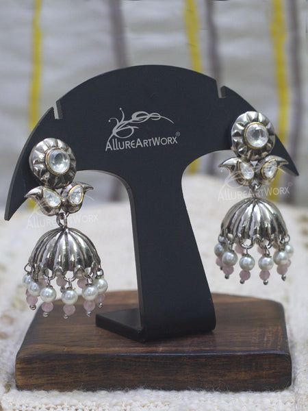 Traditional Jhumkas(pastel pink)
