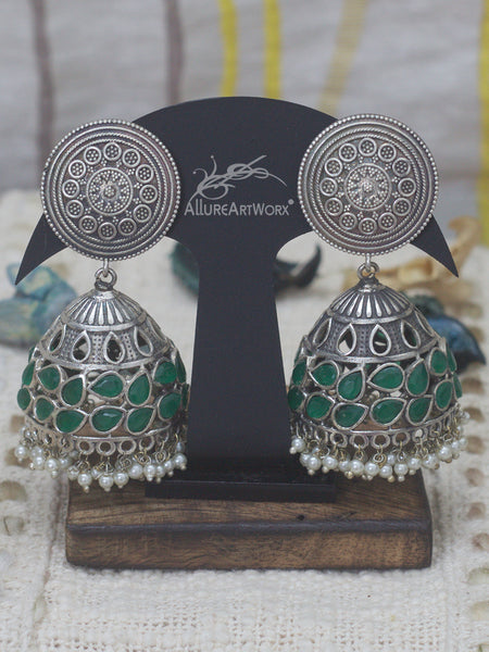 Traditional Earrings(green-big)
