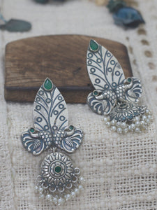 Peacock Earrings(green)